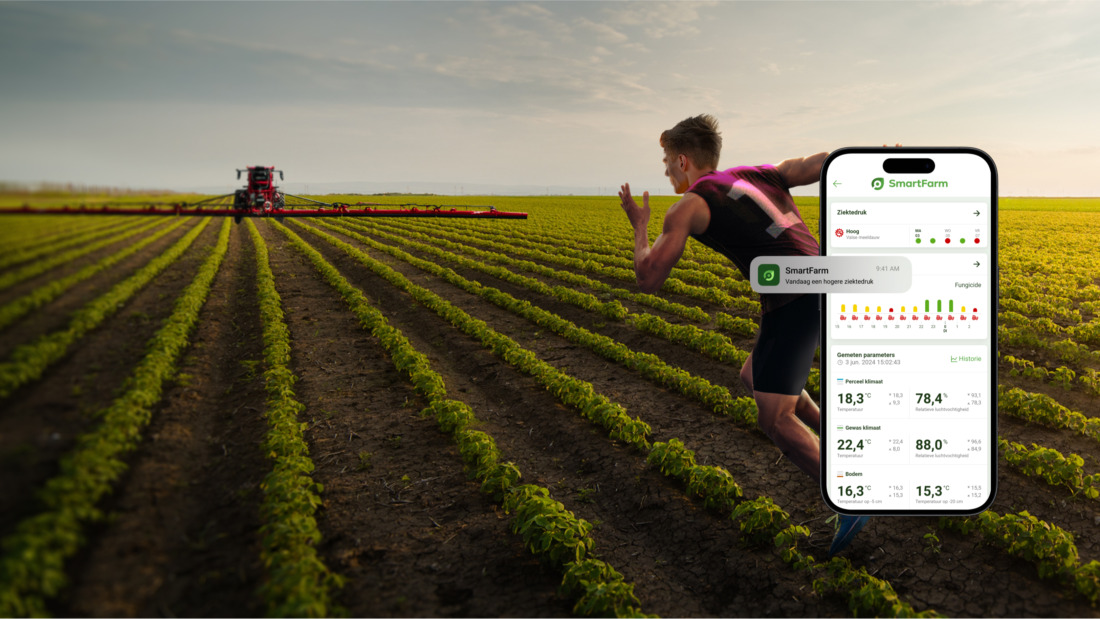 Athlete running across a field